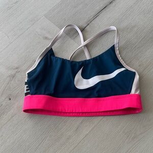 Nike Women's Bikini Top - Navy and Pink